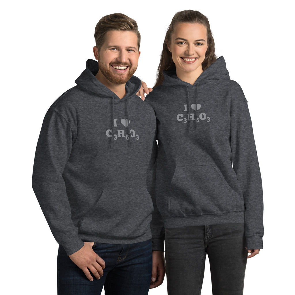 I Heart Lactic Acid Formula Unisex Hoodie