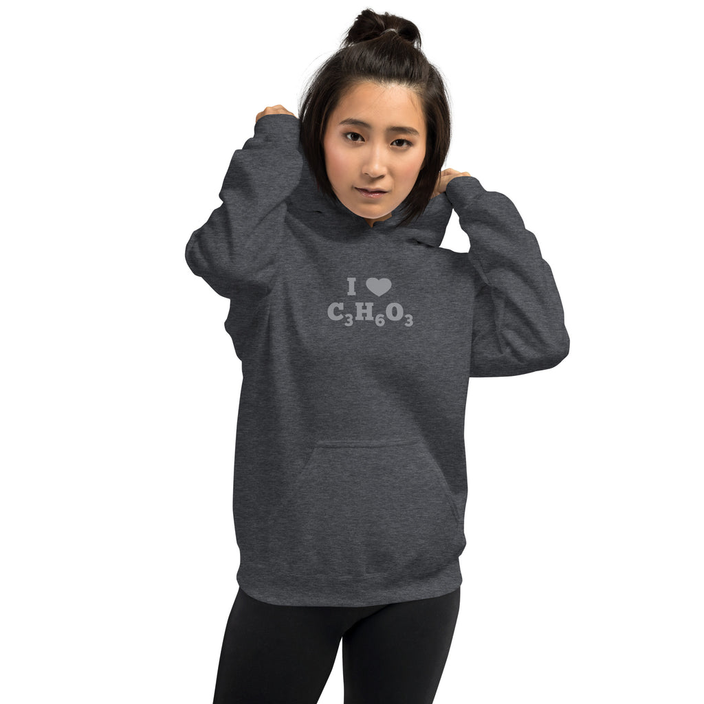 I Heart Lactic Acid Formula Unisex Hoodie