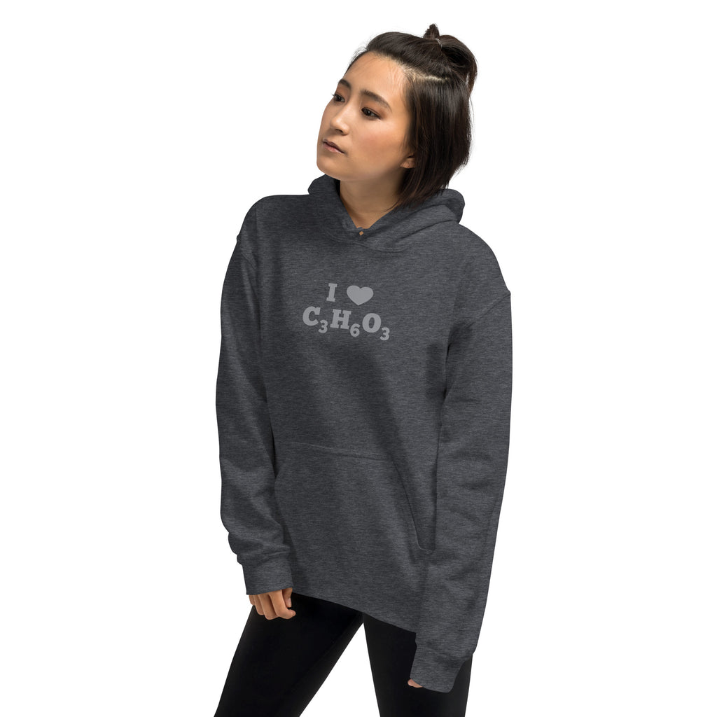 I Heart Lactic Acid Formula Unisex Hoodie