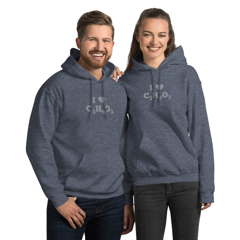 I Heart Lactic Acid Formula Unisex Hoodie