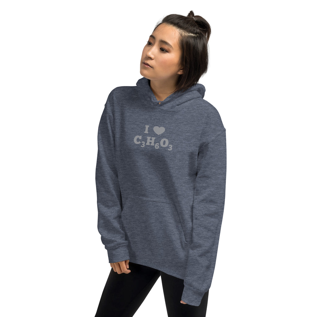 I Heart Lactic Acid Formula Unisex Hoodie