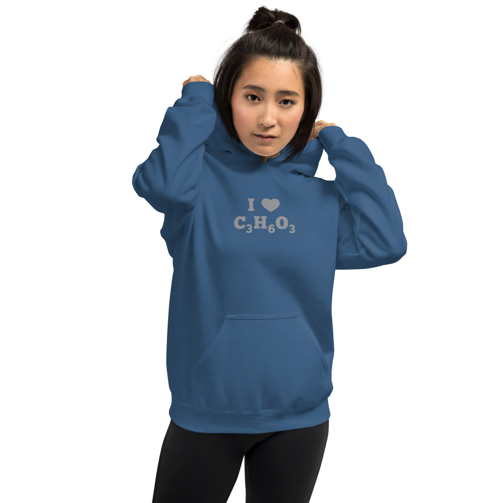 I Heart Lactic Acid Formula Unisex Hoodie