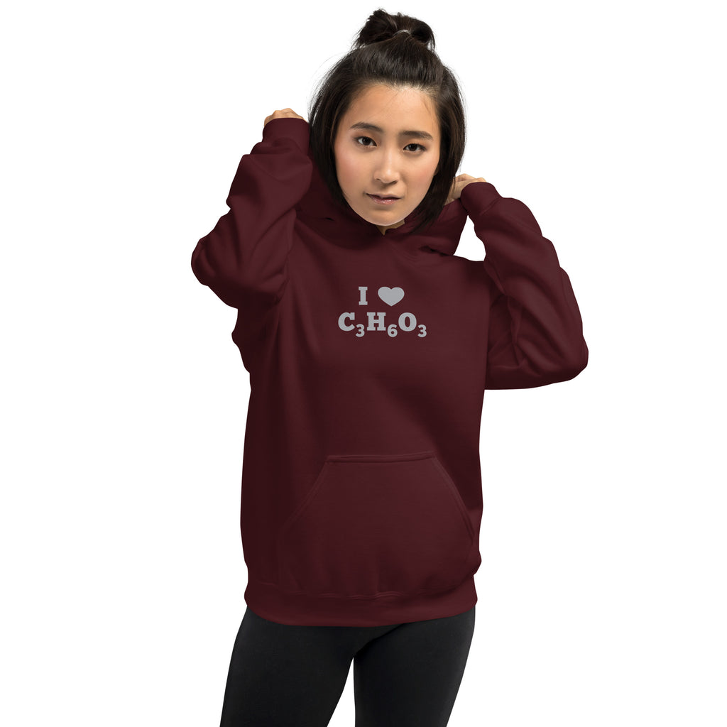 I Heart Lactic Acid Formula Unisex Hoodie