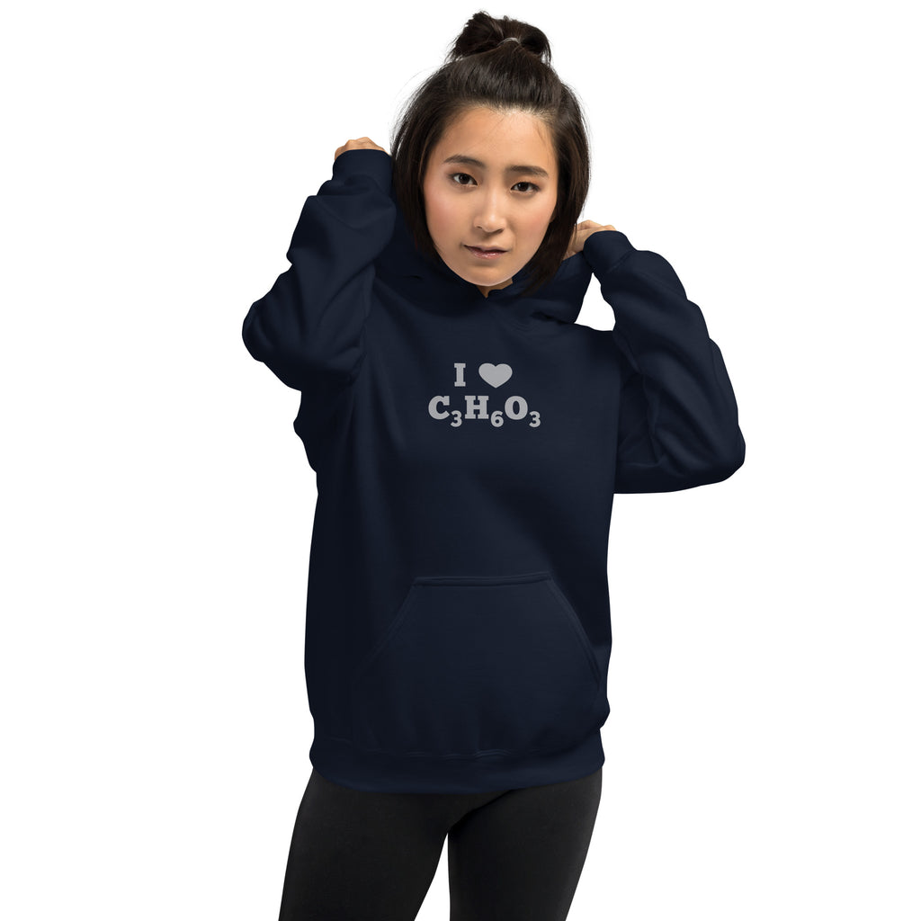 I Heart Lactic Acid Formula Unisex Hoodie
