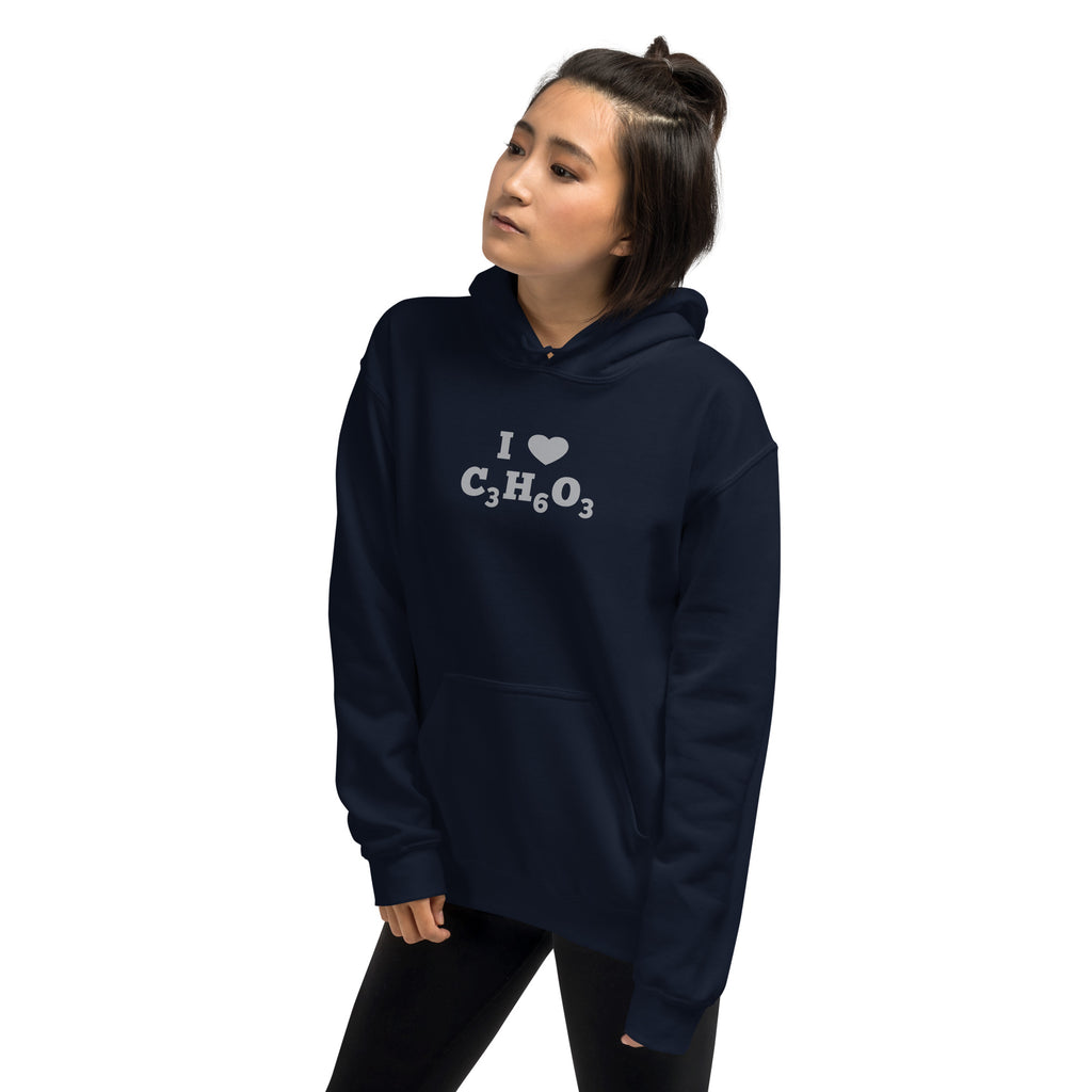 I Heart Lactic Acid Formula Unisex Hoodie