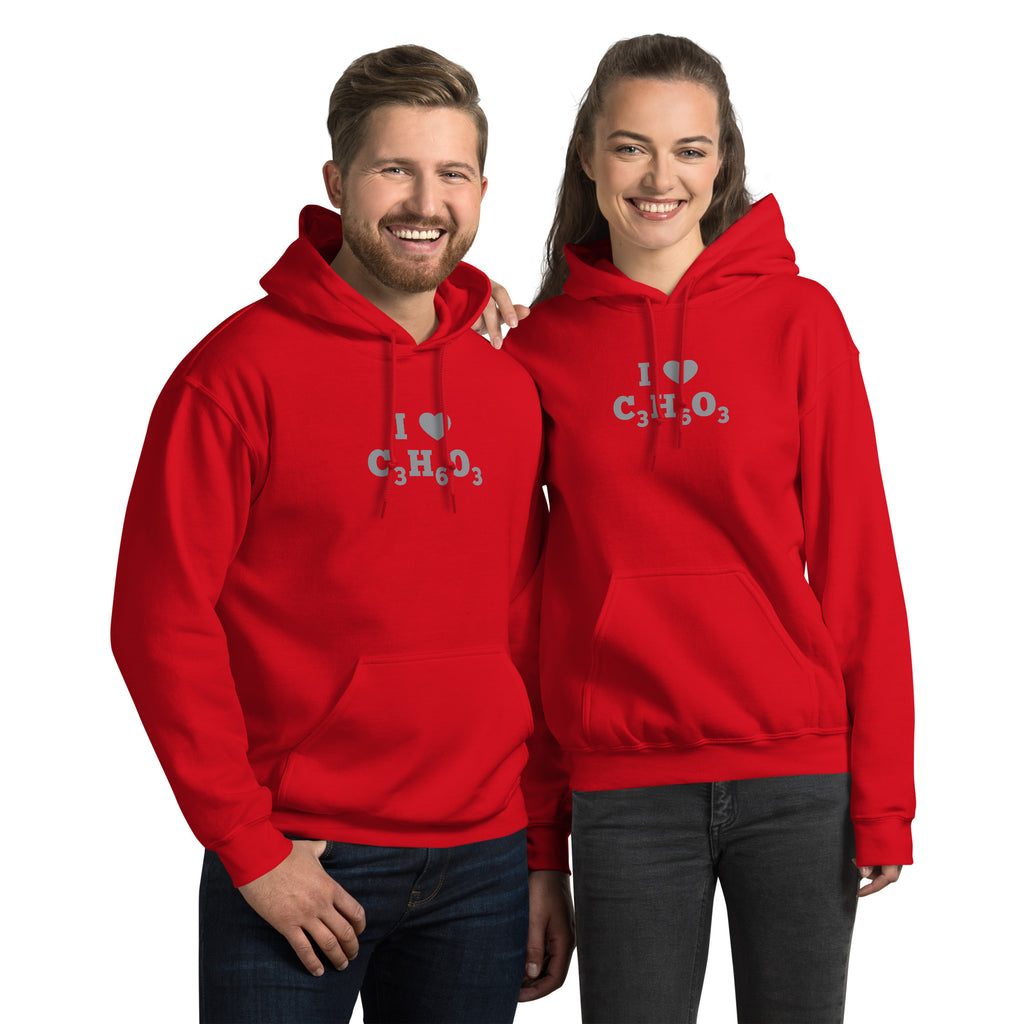 I Heart Lactic Acid Formula Unisex Hoodie
