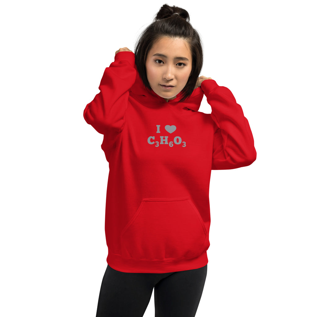 I Heart Lactic Acid Formula Unisex Hoodie