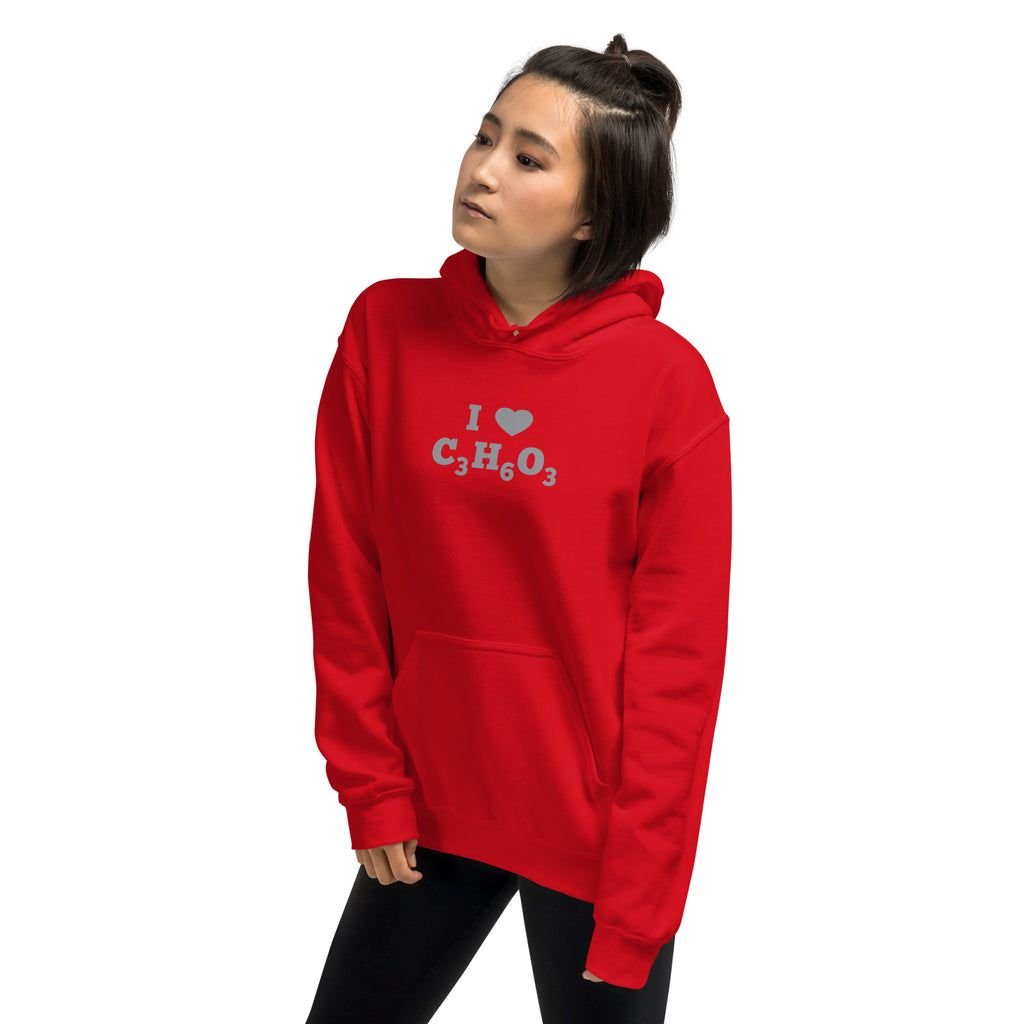 I Heart Lactic Acid Formula Unisex Hoodie